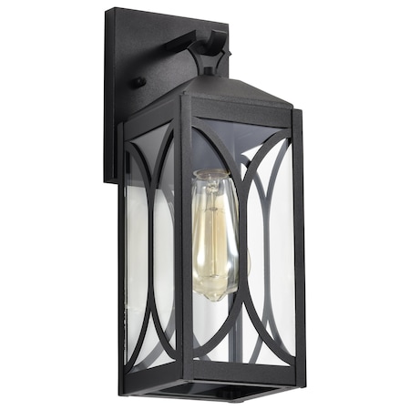 Nuvo Oaklyn - 1 Light Small Wall Lantern - Matte Black with Clear Glass 60/8121